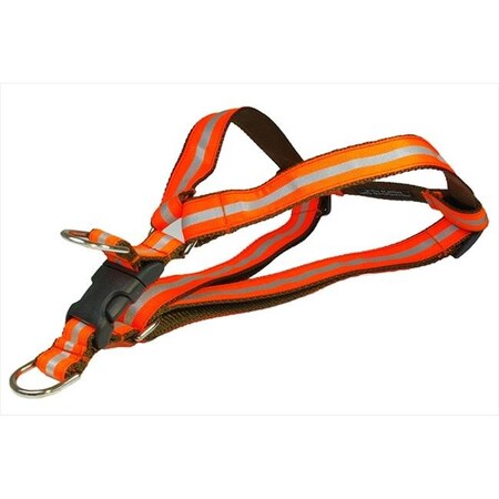 Fly Free Zone Reflective Dog Harness; Orange - Large FL17693